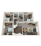 3 BEDROOM 2 BATH