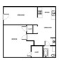 1 Bed 1 Bath Large - no W/D 