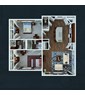 2 Bedroom/2.5 Bath Apartment