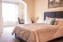 End your day in a cozy bedroom!